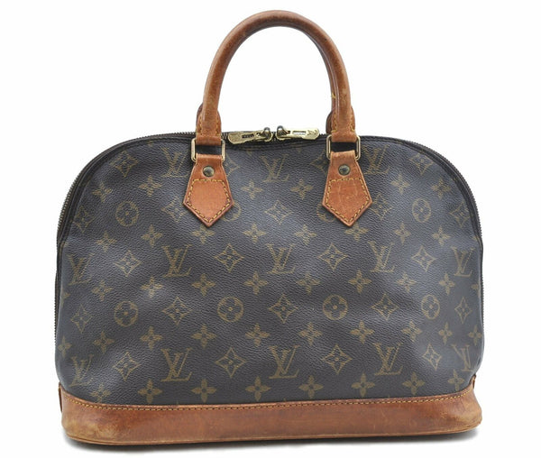 Authentic LOUIS VUITTON Monogram Alma Hand Bag M51130 LV G0634