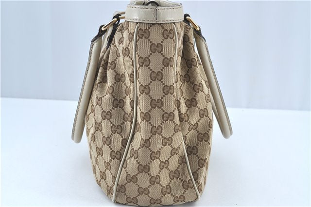 Authentic GUCCI Sukey Shoulder Tote Bag GG Canvas Leather 296835 Brown G0664