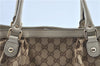 Authentic GUCCI Sukey Shoulder Tote Bag GG Canvas Leather 296835 Brown G0664