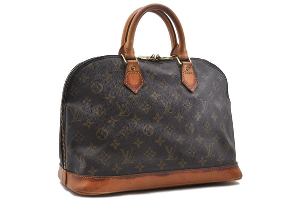 Authentic LOUIS VUITTON Monogram Alma Hand Bag M51130 LV G0876