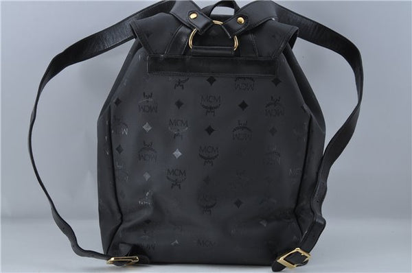 Authentic MCM PVC Leather Backpack Black G1224