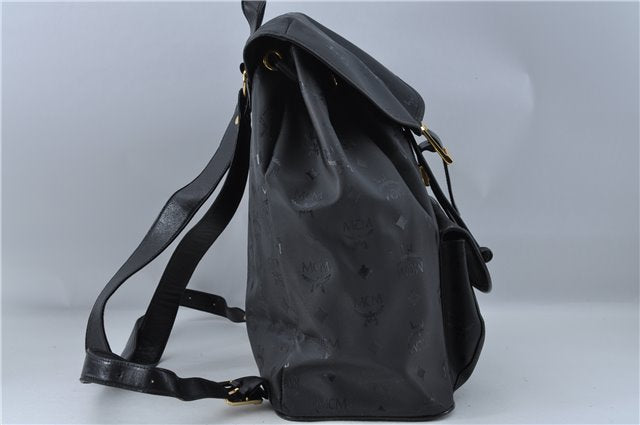 Authentic MCM PVC Leather Backpack Black G1224