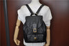 Authentic MCM PVC Leather Backpack Black G1224