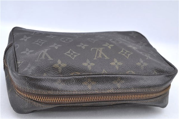 Auth Louis Vuitton Monogram Trousse Toilette 23 Clutch Hand Bag M47524 LV G1265