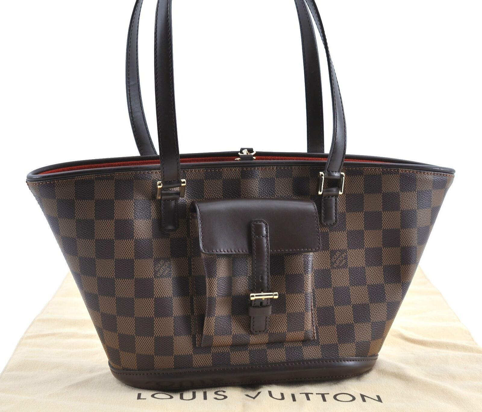 Authentic LOUIS VUITTON Damier Manosque PM Shoulder Tote Bag N51121 LV G1478