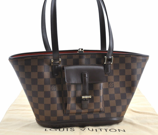 Authentic LOUIS VUITTON Damier Manosque PM Shoulder Tote Bag N51121 LV G1478