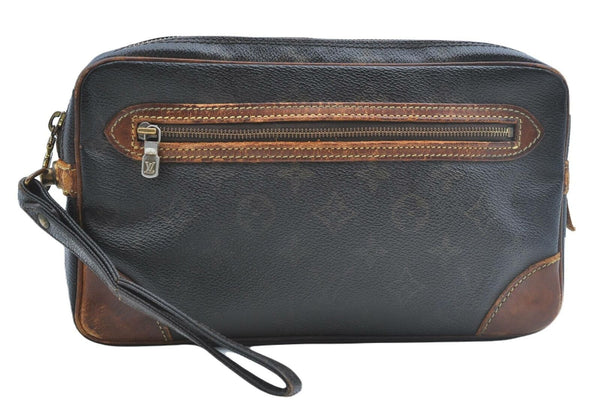 Auth LOUIS VUITTON Monogram Marly Dragonne GM Clutch Hand Bag M51825 LV G1495