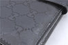 Authentic GUCCI GG Imprime Long Wallet Purse GG PVC Leather 212104 Black G1776