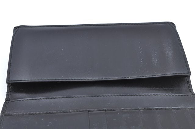 Authentic GUCCI GG Imprime Long Wallet Purse GG PVC Leather 212104 Black G1776