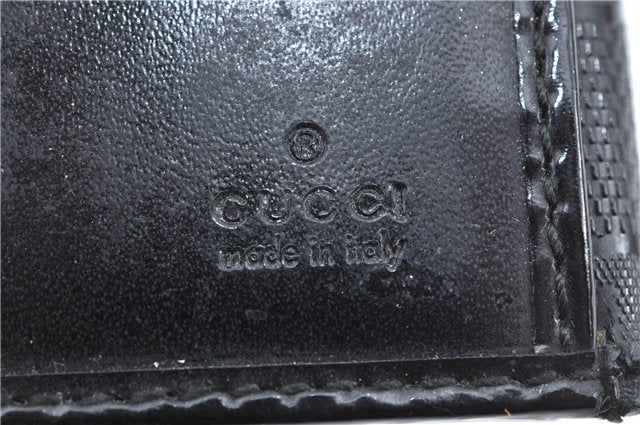 Authentic GUCCI GG Imprime Long Wallet Purse GG PVC Leather 212104 Black G1776