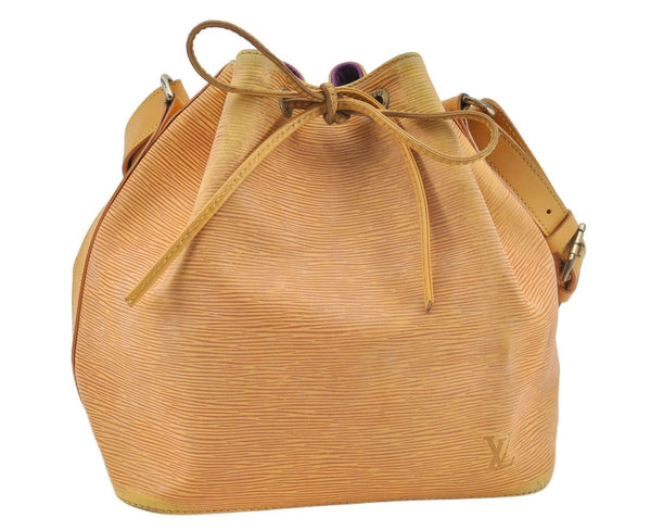 Authentic LOUIS VUITTON Epi Petit Noe Shoulder Bag Yellow M44109 LV G1862