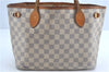 Authentic Louis Vuitton Damier Azur Neverfull PM Tote Bag N51110 LV G2571