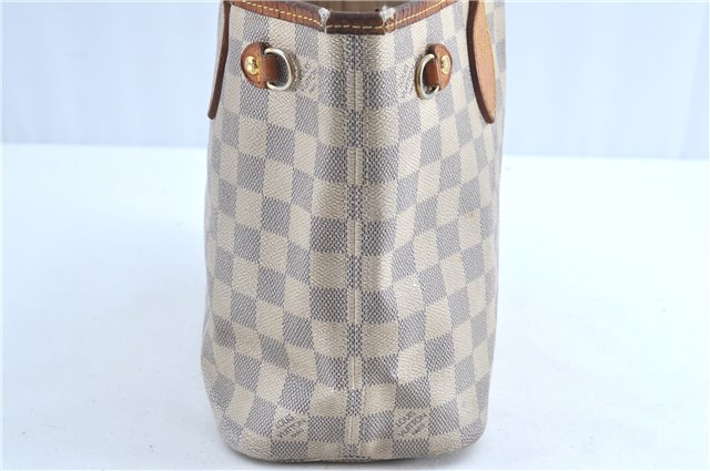 Authentic Louis Vuitton Damier Azur Neverfull PM Tote Bag N51110 LV G2571