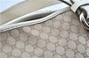 Authentic CELINE C Macadam Blason Shoulder Hand Bag Canvas Leather Beige G3051