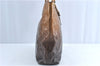 Authentic PRADA Enamel Shoulder Tote Bag Purse BR4059 Brown G3058