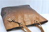 Authentic PRADA Enamel Shoulder Tote Bag Purse BR4059 Brown G3058