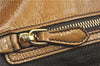 Authentic PRADA Enamel Shoulder Tote Bag Purse BR4059 Brown G3058