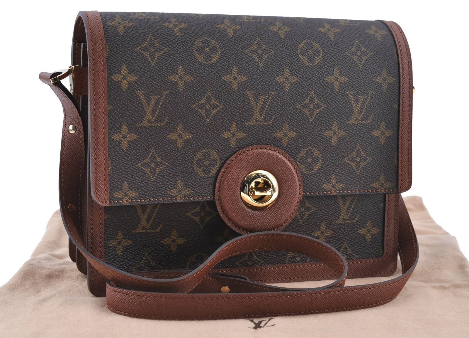 Authentic LOUIS VUITTON Monogram Raspail Shoulder Bag M51372 LV G3281