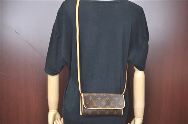 Authentic Louis Vuitton Monogram Pochette Twin PM Shoulder Bag M51854 LV G3507