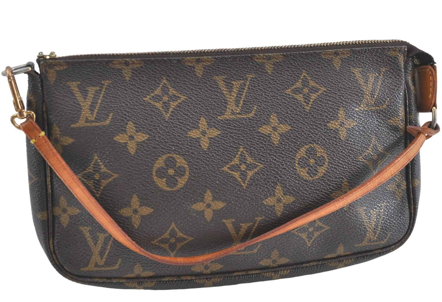 Authentic Louis Vuitton Monogram Pochette Accessoires Pouch M51980 Junk G3509