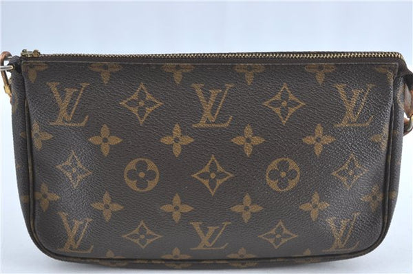 Authentic Louis Vuitton Monogram Pochette Accessoires Pouch M51980 Junk G3509