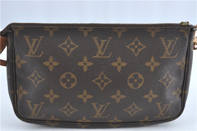 Authentic Louis Vuitton Monogram Pochette Accessoires Pouch M51980 Junk G3509