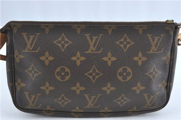 Authentic Louis Vuitton Monogram Pochette Accessoires Pouch M51980 Junk G3509