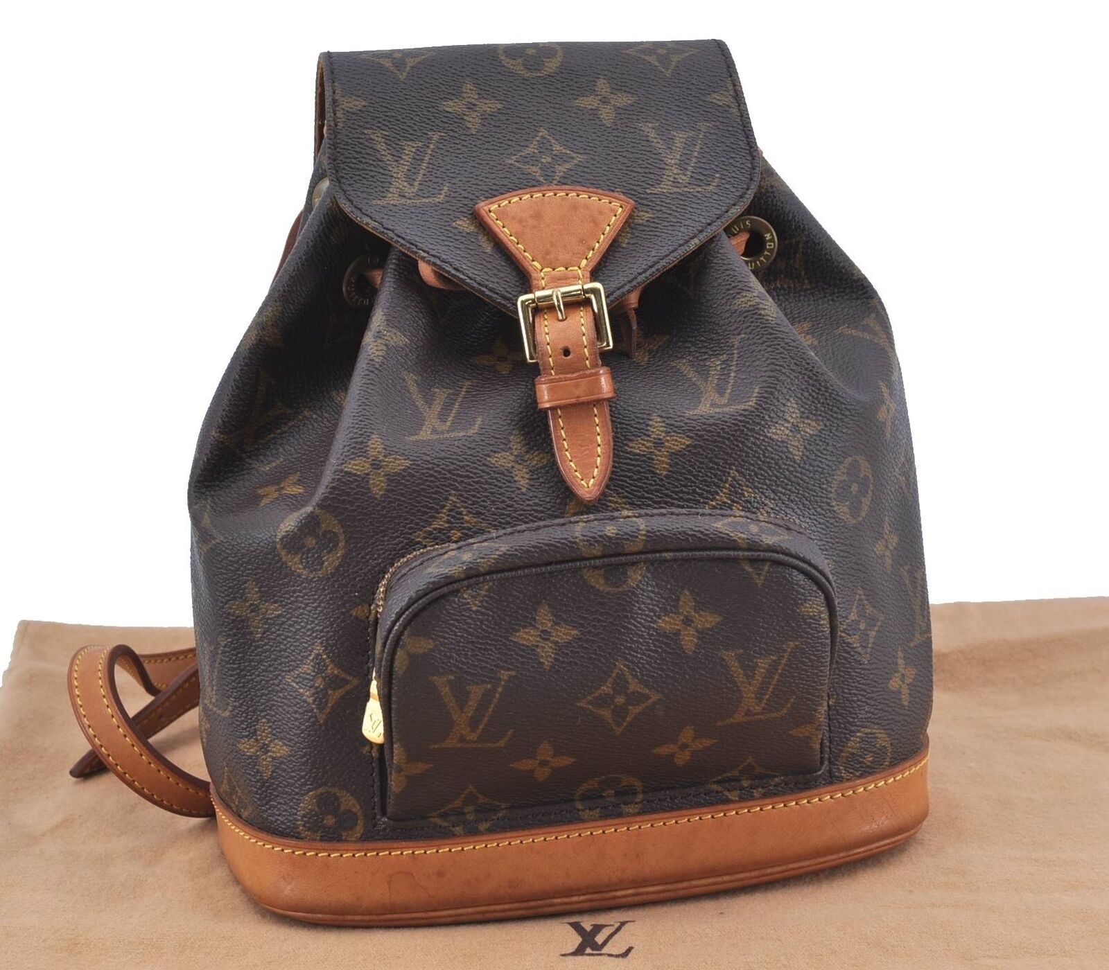 Authentic LOUIS VUITTON Monogram Montsouris PM Backpack M51137 LV G3912