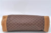 Authentic GUCCI Micro GG PVC Leather Clutch Hand Bag Purse Brown G4192