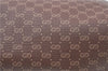 Authentic GUCCI Micro GG PVC Leather Clutch Hand Bag Purse Brown G4192