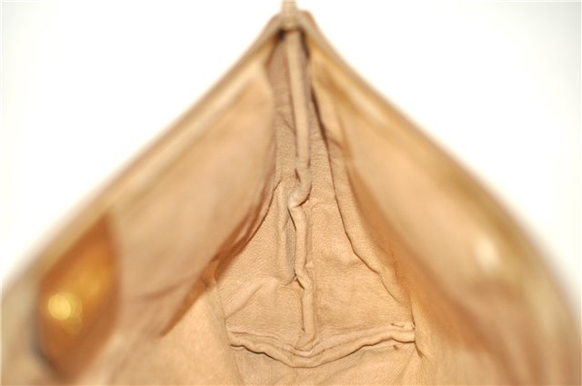 Authentic GUCCI Micro GG PVC Leather Clutch Hand Bag Purse Brown G4192