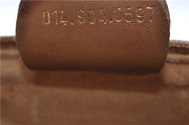 Authentic GUCCI Micro GG PVC Leather Clutch Hand Bag Purse Brown G4192