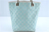Authentic GUCCI Shoulder Tote Bag GG Canvas Leather 0021099 Light Blue G4338