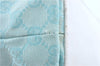 Authentic GUCCI Shoulder Tote Bag GG Canvas Leather 0021099 Light Blue G4338