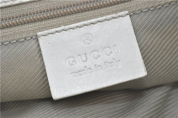 Authentic GUCCI Shoulder Tote Bag GG Canvas Leather 0021099 Light Blue G4338