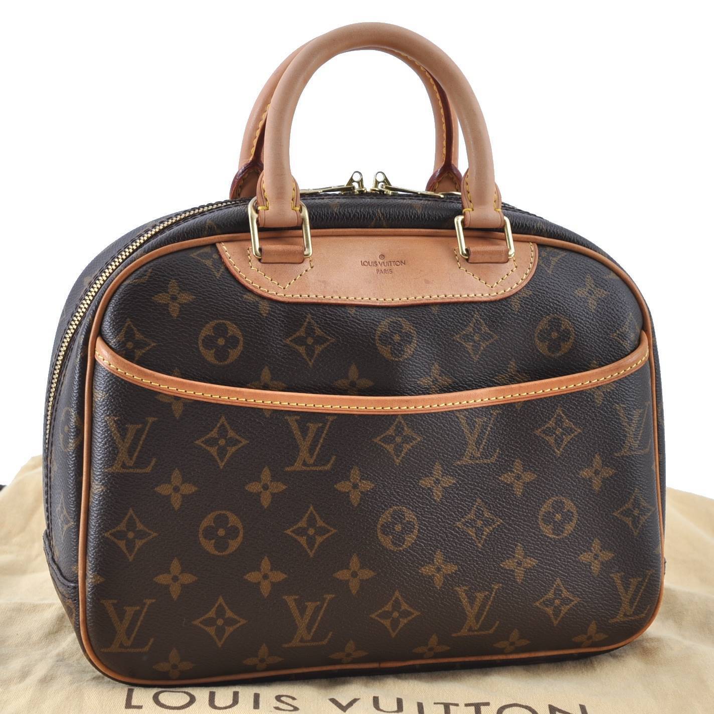 Authentic LOUIS VUITTON Monogram Trouville Hand Bag M42228 LV G4400