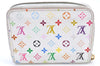 Auth Louis Vuitton Monogram Multicolor Zippy Coin Purse White M66548 Junk G4447