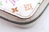 Auth Louis Vuitton Monogram Multicolor Zippy Coin Purse White M66548 Junk G4447