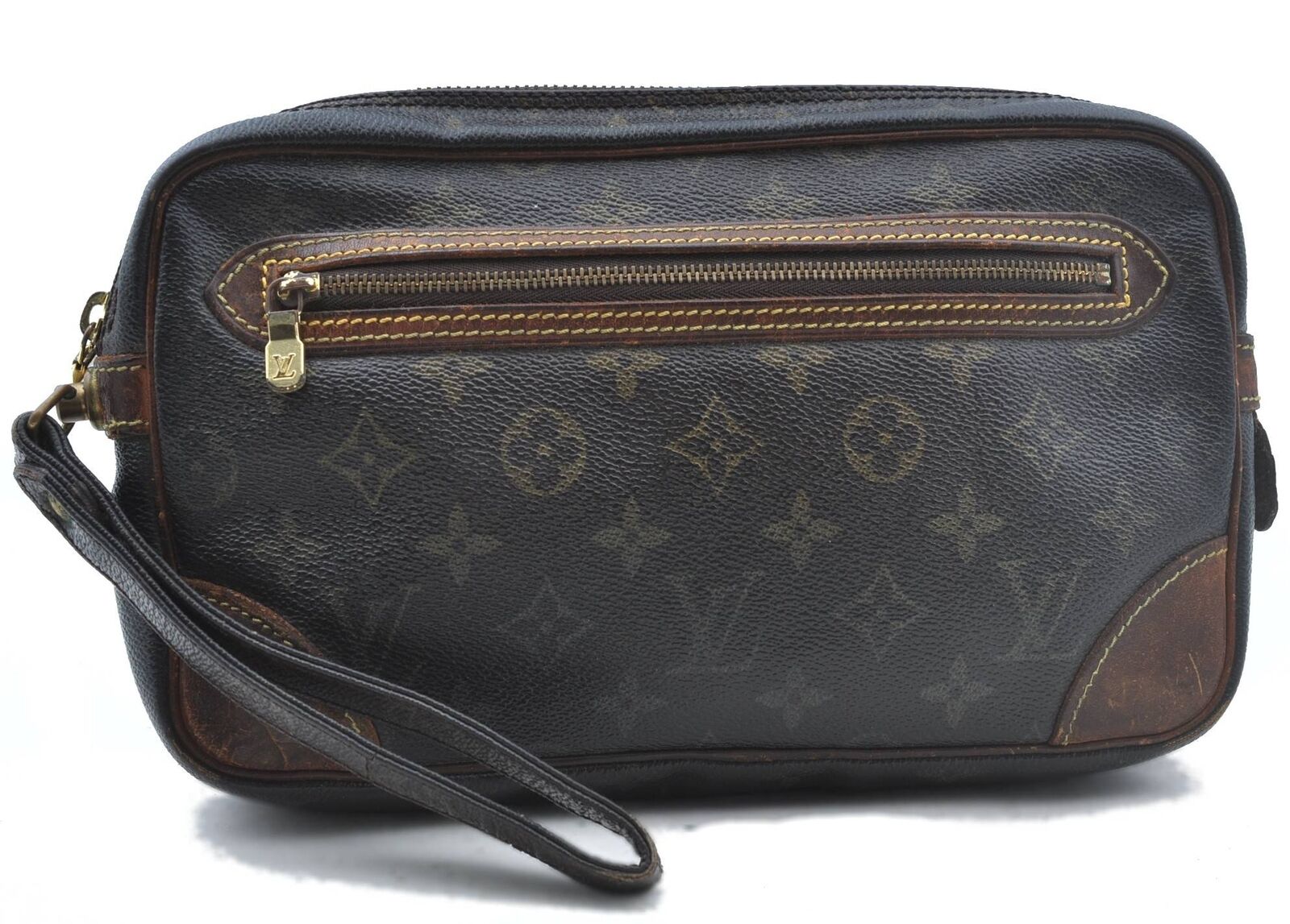 Auth LOUIS VUITTON Monogram Marly Dragonne GM Clutch Hand Bag M51825 LV G4670