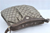 Authentic GUCCI Shoulder Cross Body Bag Purse GG PVC Leather Brown Junk G4793