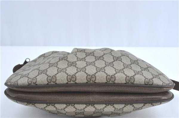 Authentic GUCCI Shoulder Cross Body Bag Purse GG PVC Leather Brown Junk G4793