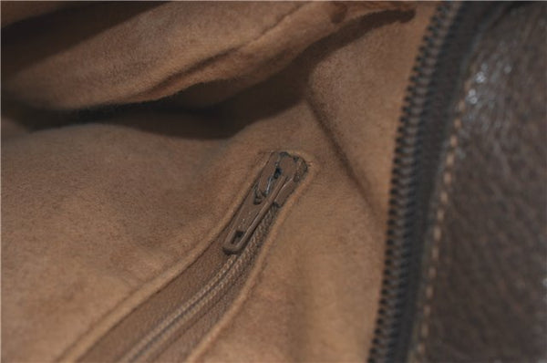 Authentic GUCCI Shoulder Cross Body Bag Purse GG PVC Leather Brown Junk G4793