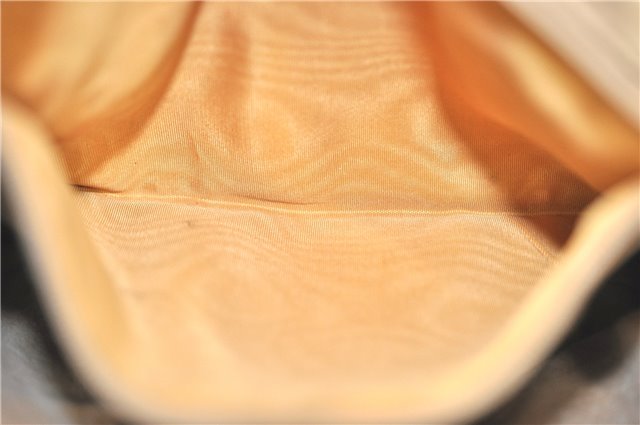 Authentic GUCCI Shoulder Cross Body Bag Purse GG PVC Leather Brown Junk G4793