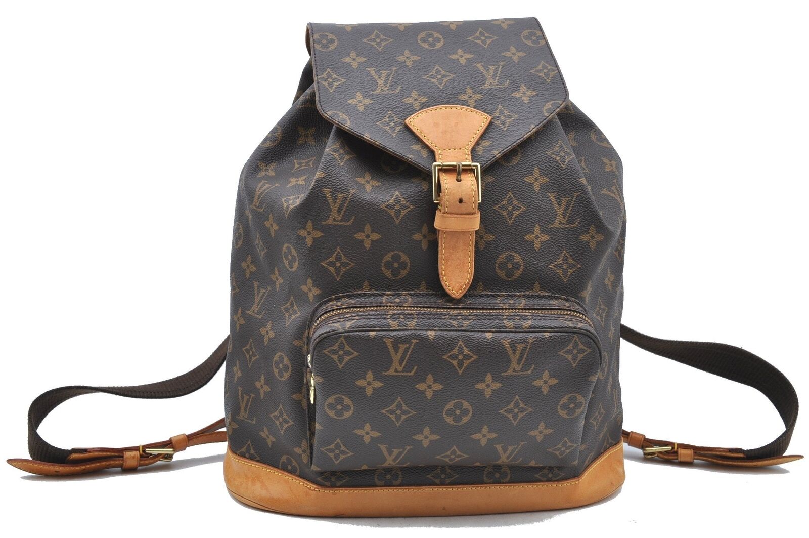 Authentic LOUIS VUITTON Monogram Montsouris GM Backpack M51135 LV G4925