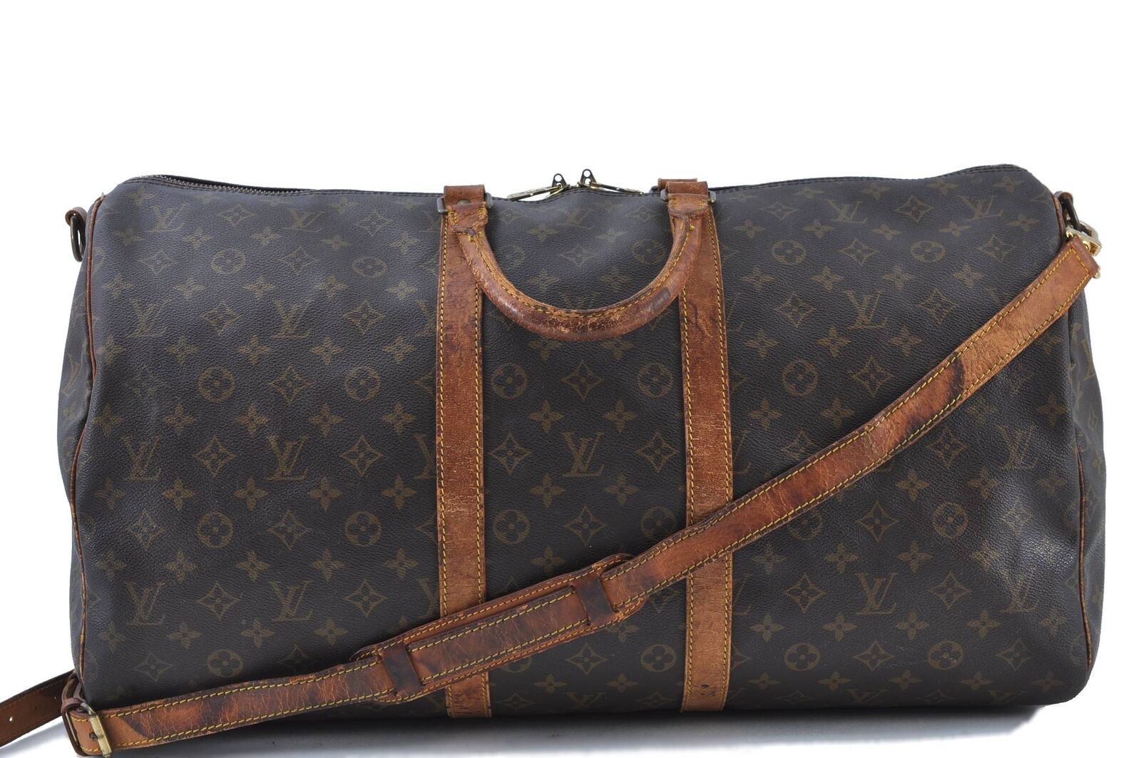 Auth LOUIS VUITTON Monogram Keepall Bandouliere 55 Boston Bag M41414 LV G5119