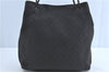 Authentic GUCCI Shoulder Tote Bag GG Canvas Leather 101340 Black G6203