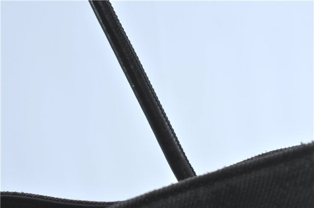 Authentic GUCCI Shoulder Tote Bag GG Canvas Leather 101340 Black G6203