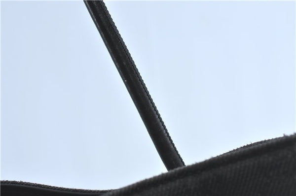 Authentic GUCCI Shoulder Tote Bag GG Canvas Leather 101340 Black G6203