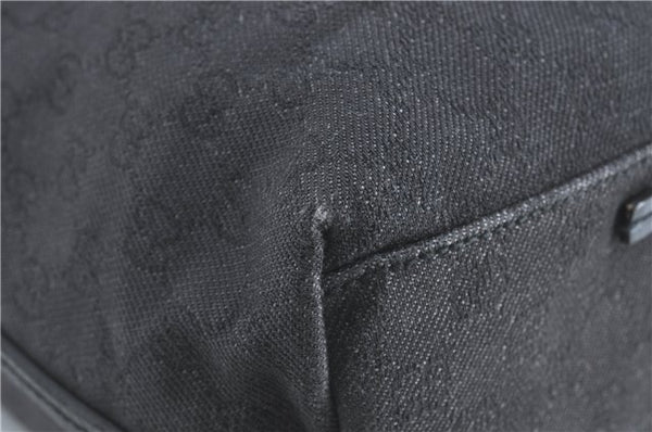 Authentic GUCCI Shoulder Tote Bag GG Canvas Leather 101340 Black G6203