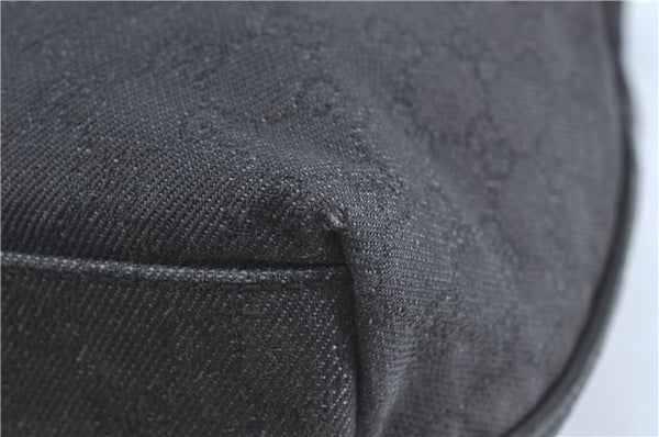 Authentic GUCCI Shoulder Tote Bag GG Canvas Leather 101340 Black G6203